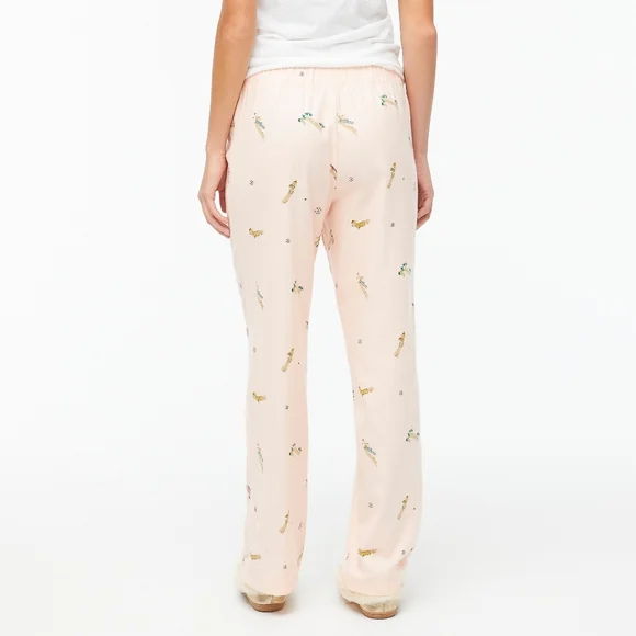 🆕️ J. Crew Women's Flannel Pajama Pants Pink Medium - Picture 2 of 4